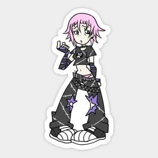 Anime cartoony girl y2k Sticker